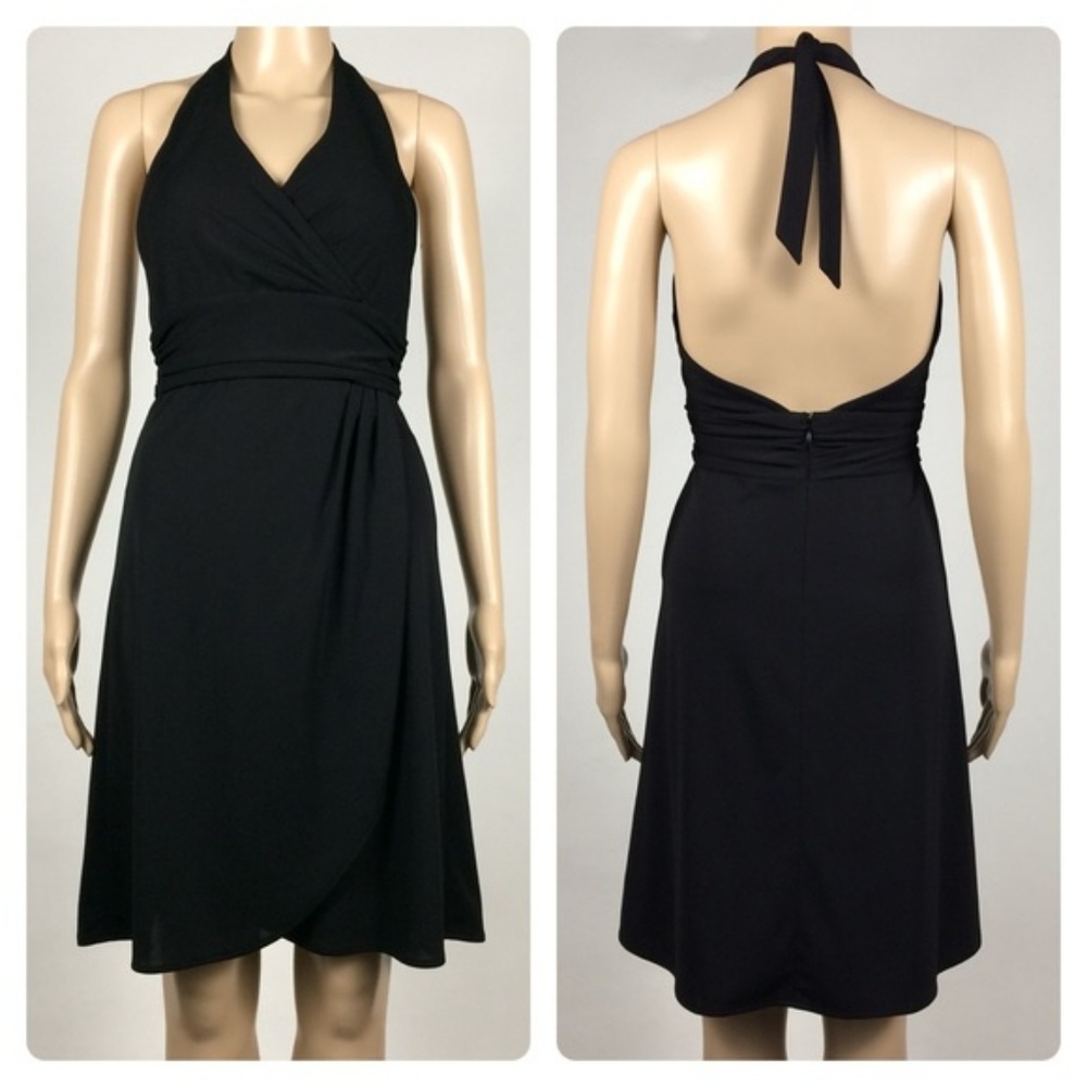 White House Black Market Halter Wrap Dress